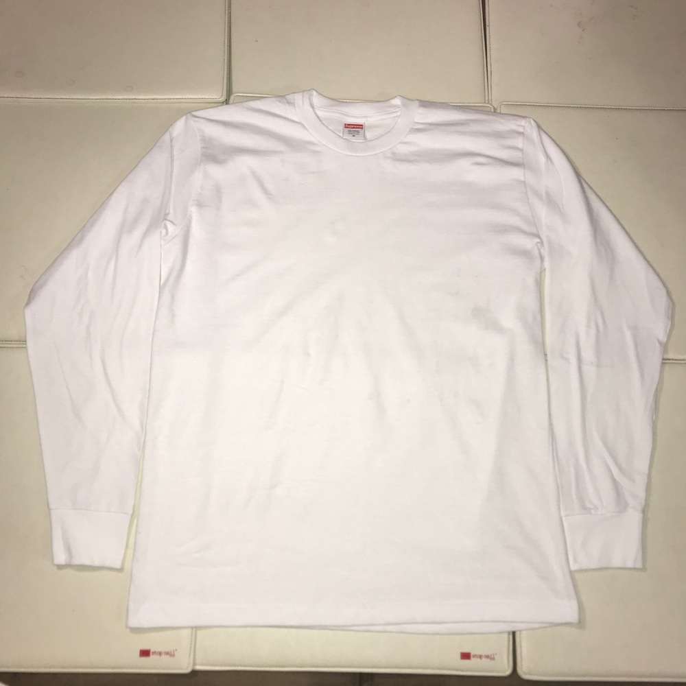 Supreme Blank Long Sleeve Shirt 100% Authentic